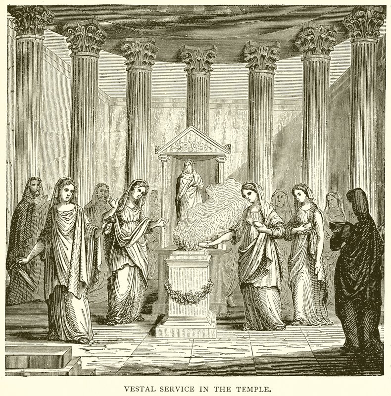 Servicio vestal en el templo de English School