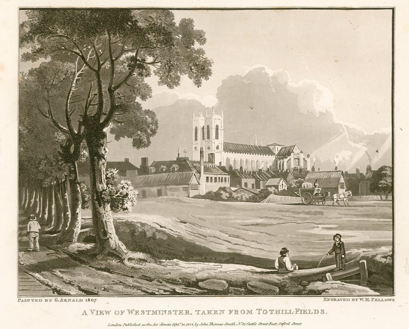 Vista de Westminster desde Tothill Fields de English School