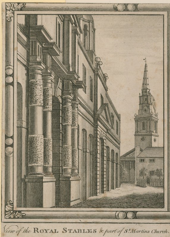 Vista de las Caballerizas Reales de English School