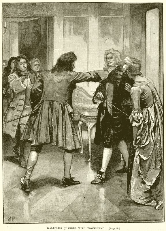 La disputa de Walpole con Townshend de English School