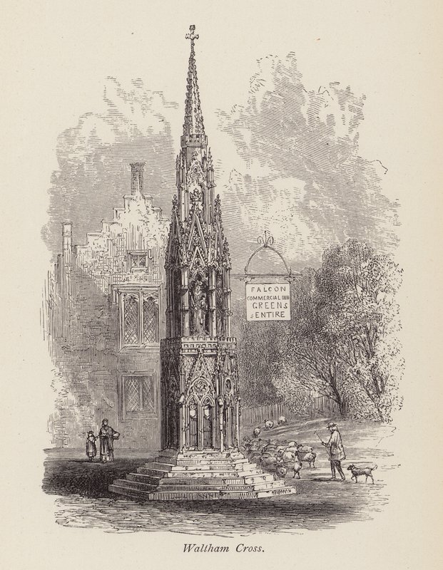 Waltham Cross (grabado) de English School