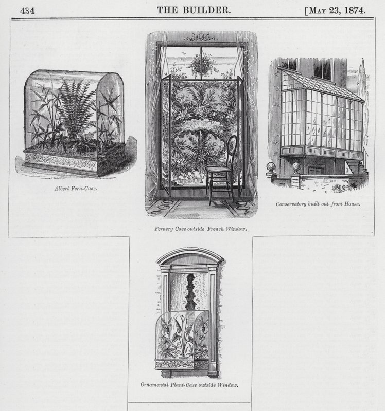 Jardinería de ventana (grabado) de English School