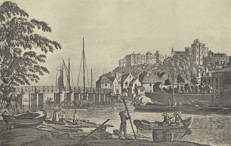 Puente de Windsor en 1793 (grabado) de English School