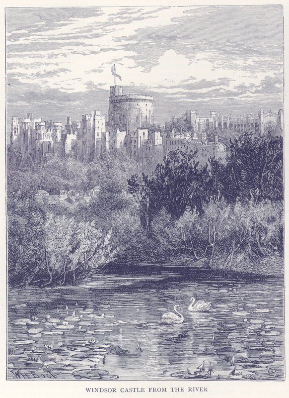 Castillo de Windsor desde el río de English School