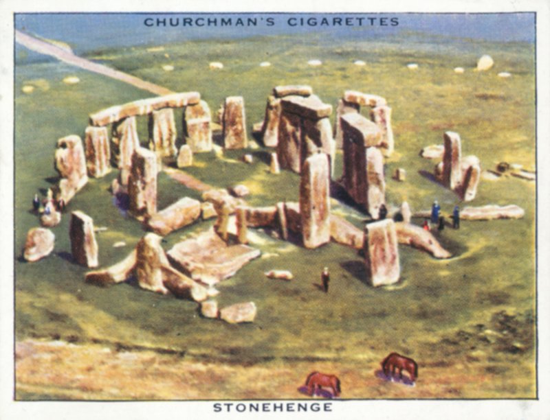 Alas sobre el Imperio: Stonehenge (litografía en color) de English School