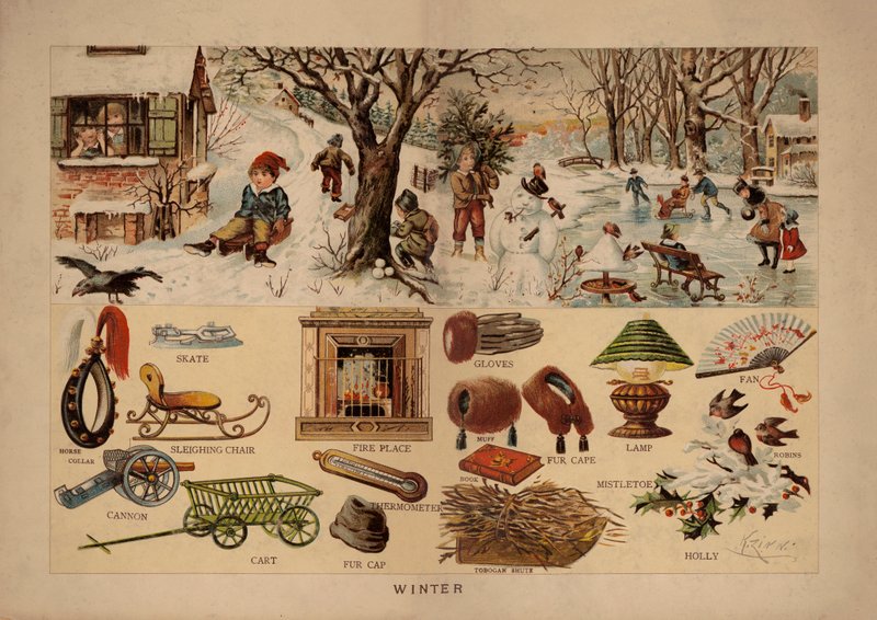 Invierno (litografía en color) de English School