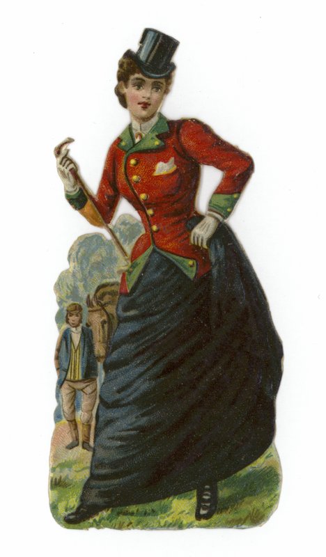 Mujer con traje de montar de English School