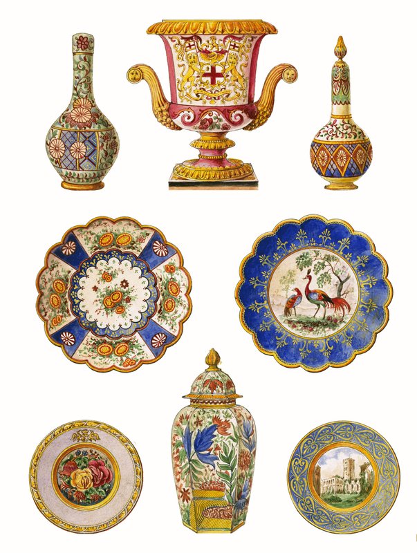 Porcelana de Worcester de English School