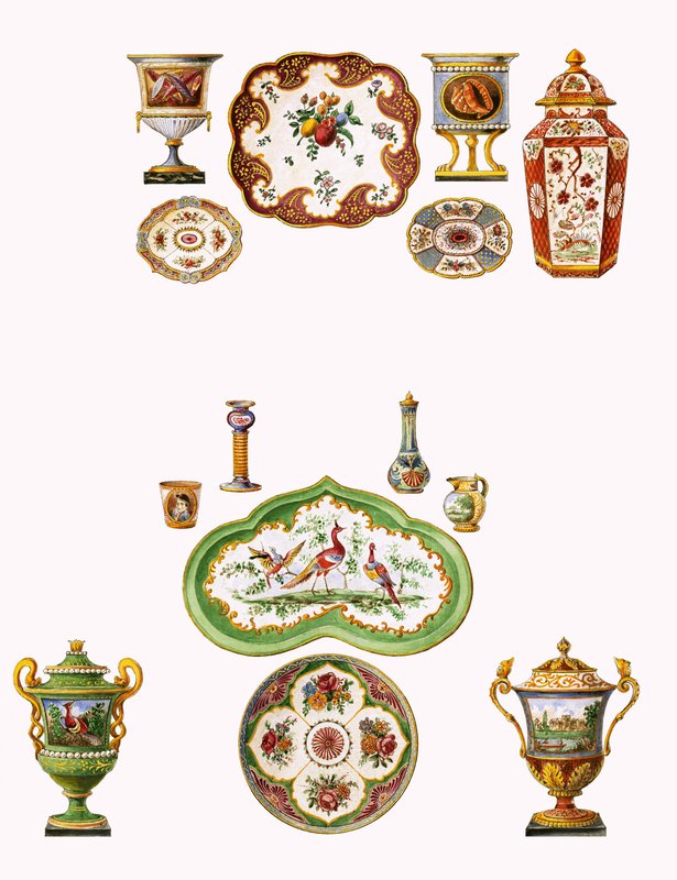 Porcelana de Worcester de English School