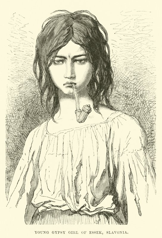 Joven gitana de Essek, Eslavonia de English School
