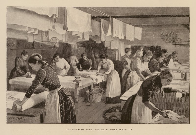 Lavandería del Ejército de Salvación en Stoke Newington (grabado) de Enoch Ward