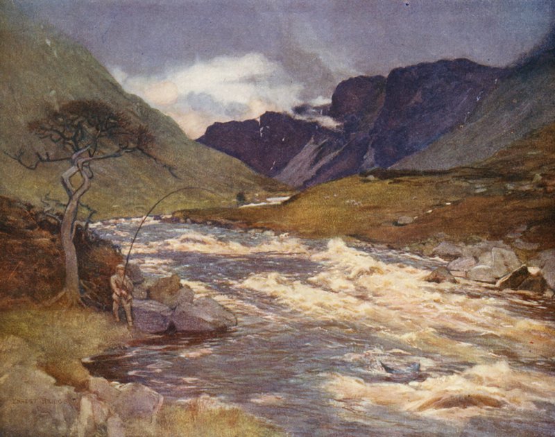 El río Awe (litografía en color) de Ernest Edward Briggs