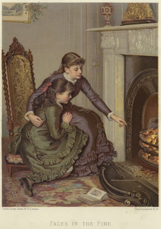 Caras en el fuego de Ernest Gustave Girardot