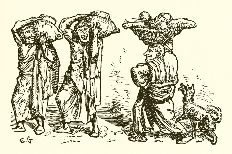 Esopo y sus compañeros sirvientes de Ernest Henry Griset