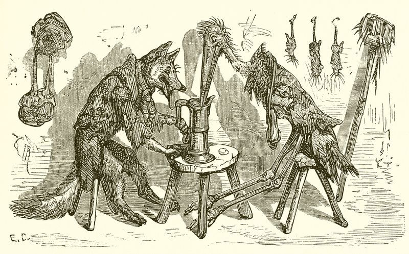 El Zorro y la Cigüeña de Ernest Henry Griset