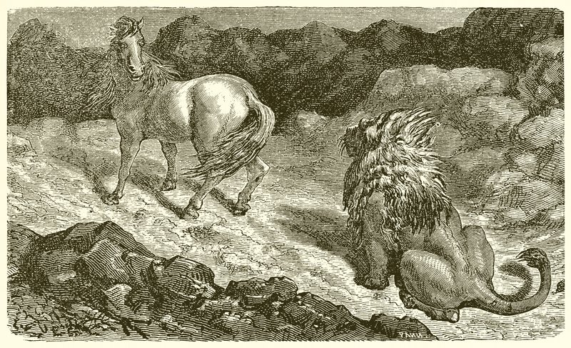 El caballo y el león de Ernest Henry Griset