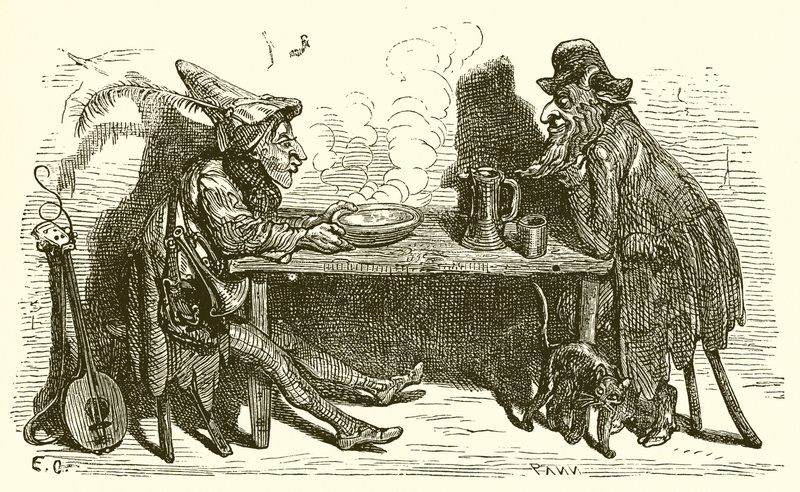El sátiro y el viajero de Ernest Henry Griset