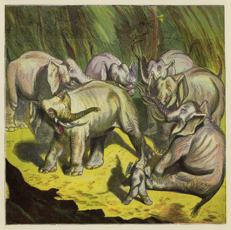 El elefante que perdió su cola de Ernest Henry Griset