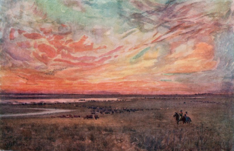 El Campo (litografía en color) de Ernest William Christmas