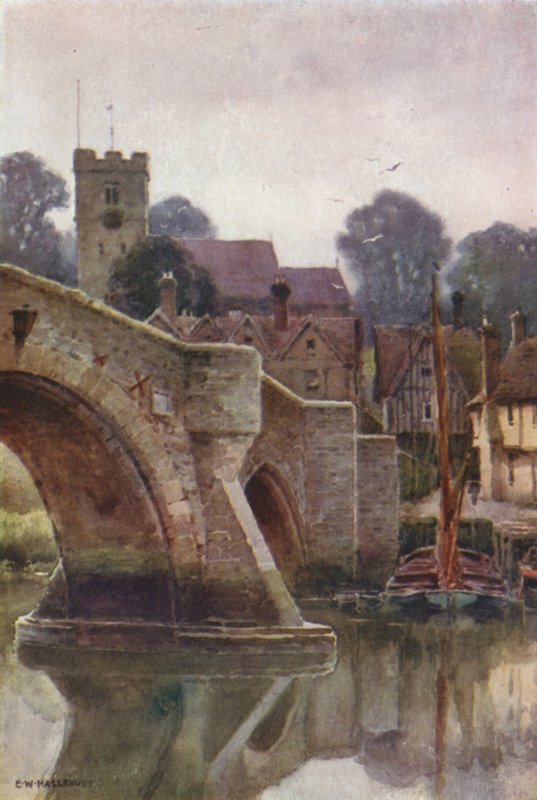 Aylesford (litografía en color) de Ernest William Haslehust