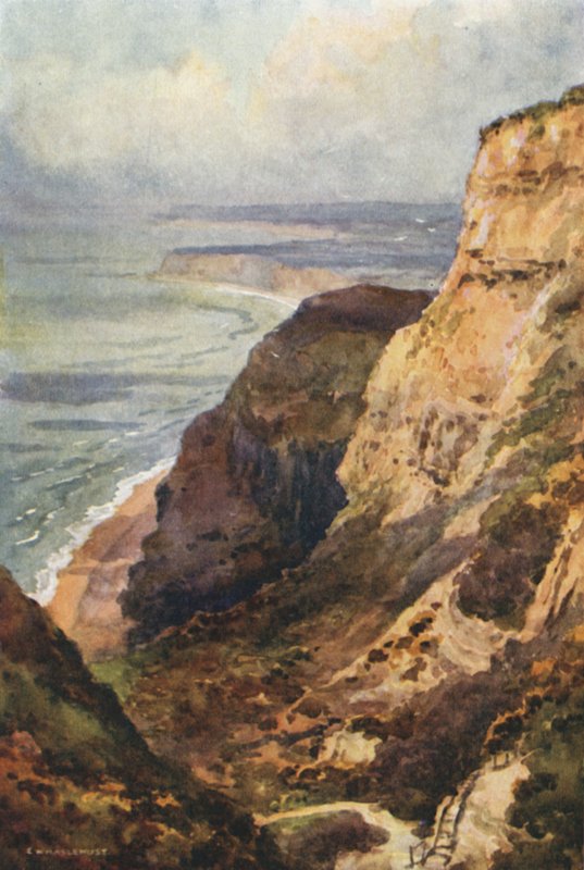 Blackgang Chine (litografía en color) de Ernest William Haslehust