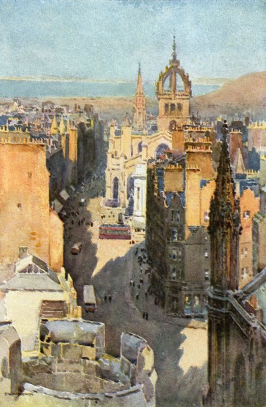 High Street (litografía en color) de Ernest William Haslehust