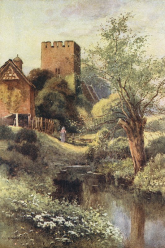 Iglesia de Monnington (litografía en color) de Ernest William Haslehust