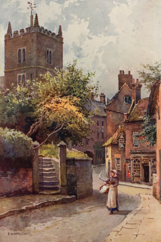 Ollerton (litografía en color) de Ernest William Haslehust
