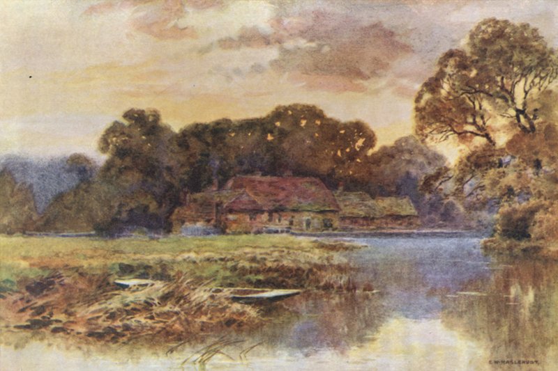 Pangbourne (litografía en color) de Ernest William Haslehust