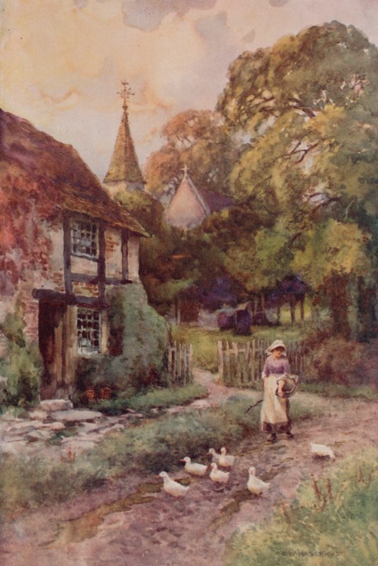 "Papist Wixford" (litografía en color) de Ernest William Haslehust