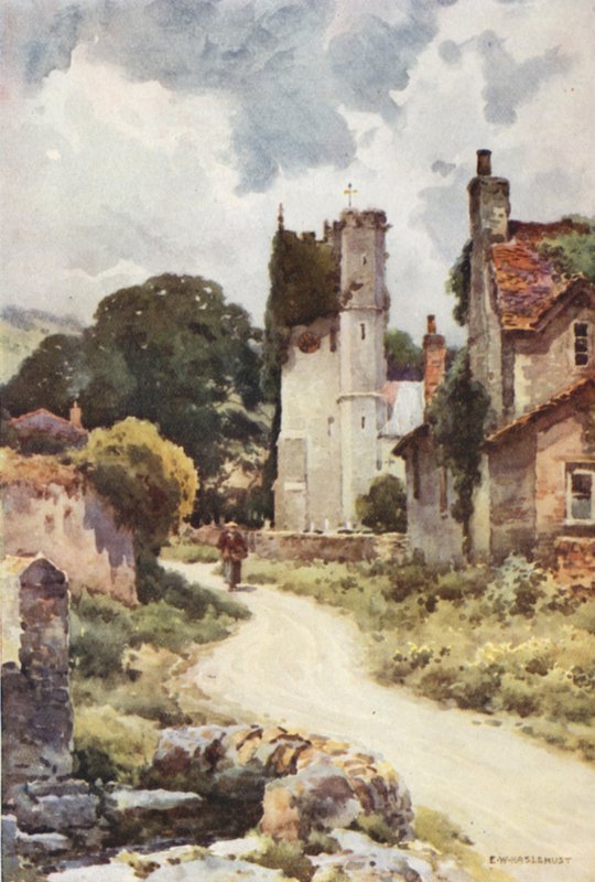 Portisham (litografía en color) de Ernest William Haslehust