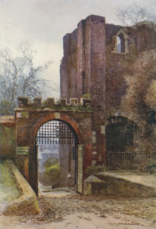 Castillo de Rougemont (litografía en color) de Ernest William Haslehust