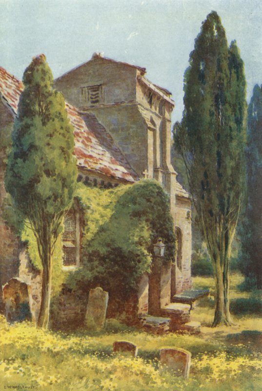 Iglesia de Studland (litografía en color) de Ernest William Haslehust