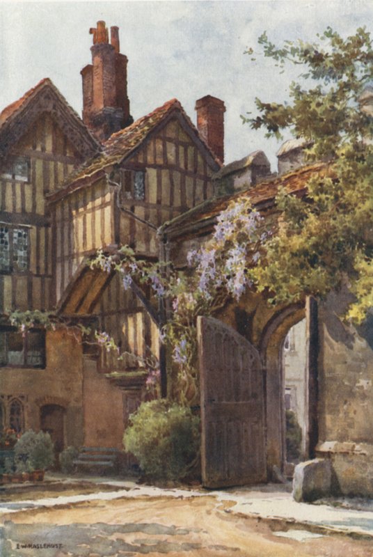 The Close Gate (litografía en color) de Ernest William Haslehust
