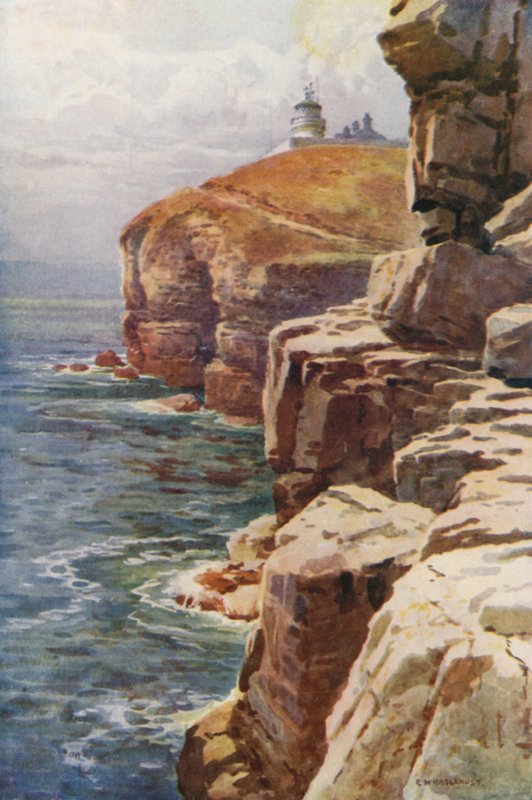 The Lighthouse, Anvil Point (litografía en color) de Ernest William Haslehust