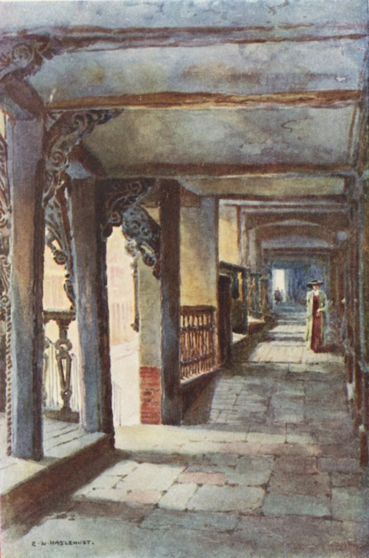 The Rows, Watergate Street (litografía en color) de Ernest William Haslehust