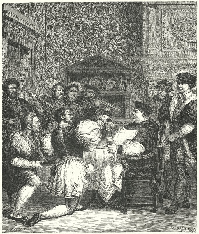 El cardenal Wolsey siendo entretenido en casa de Etienne after Ronjat