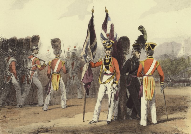 Oficiales de la Guardia de Eugene Louis after Lami