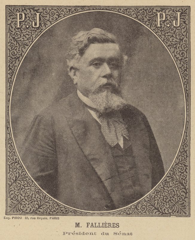 Armand Fallieres, Presidente del Senado Francés de Eugene Pirou
