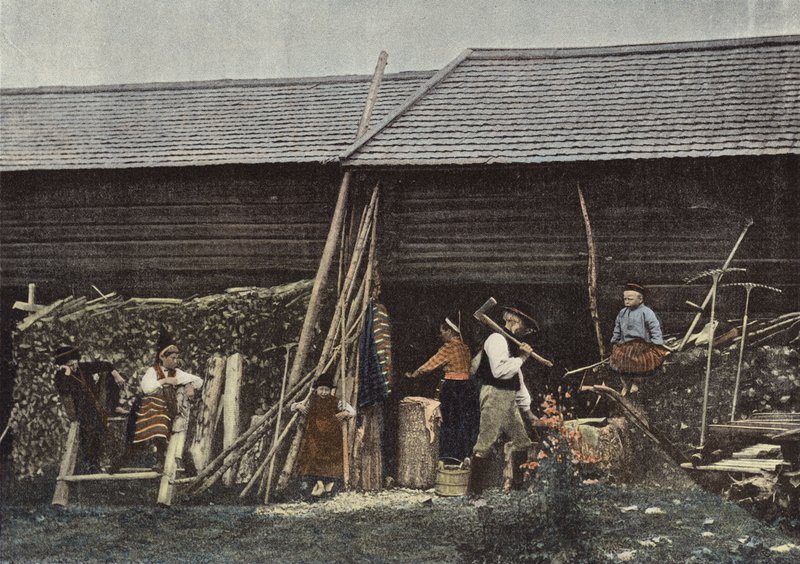 Exterior de una casa en Dalecarlia, Suecia de European Photographer