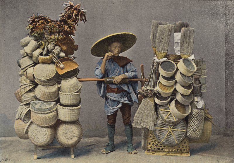 Vendedor de cestería de European Photographer