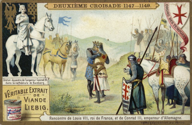 Encuentro de Luis VII, Rey de Francia, y Conrado III, Emperador de Alemania, Segunda Cruzada, 1147-1149 de European School