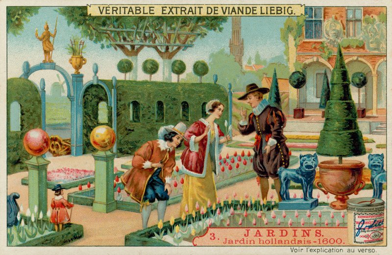 Un jardín holandés del siglo XVII de European School