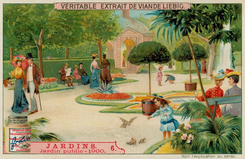 Un jardín público del siglo XX de European School