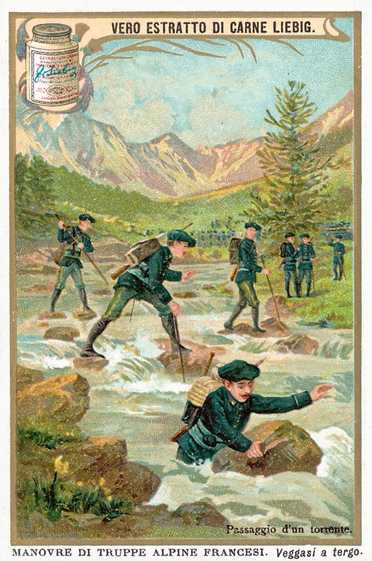 Cruzando un torrente de montaña de European School