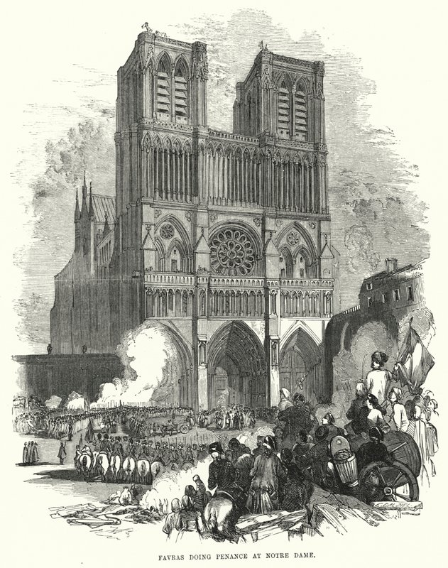 Favras haciendo penitencia en Notre Dame de European School