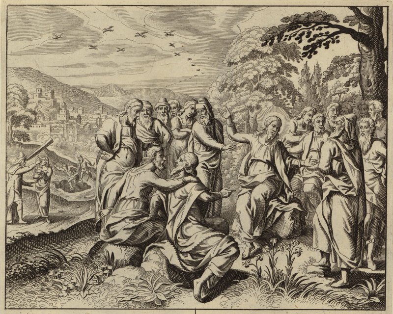 Jesucristo enseñando sobre el sábado (grabado) de European School