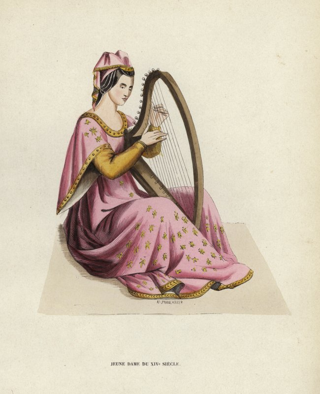 Joven dama del siglo XIV de European School