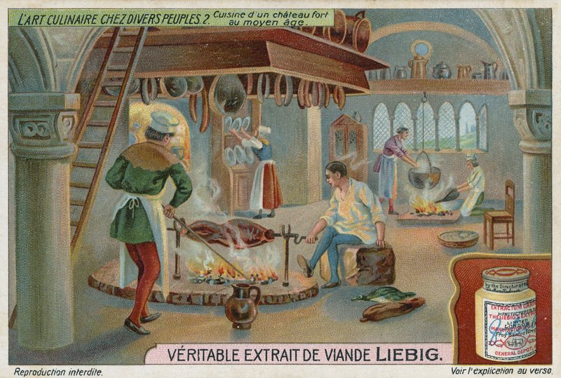 Cocina de un castillo medieval de European School