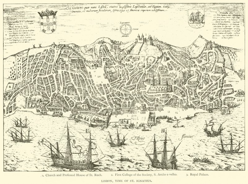 Lisboa, época de San Ignacio (grabado) de European School